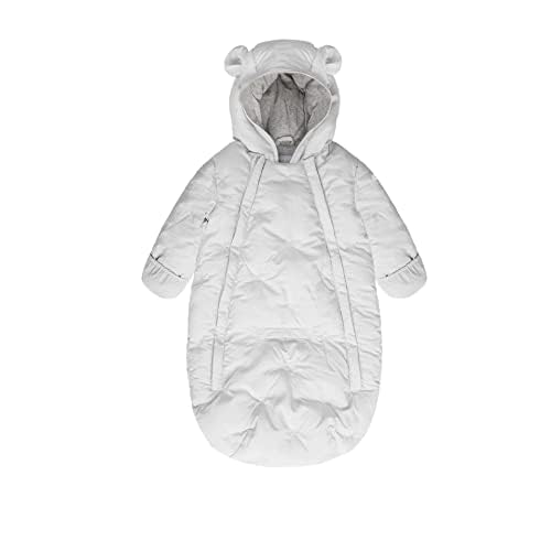 Image of 7AM Enfant Winter Baby Snowsuit - Waterproof One Piece Warmer Winter Hooded Snowsuit, Breathable Infant Snowsuit for Baby Girl & Boy, Bunting Bebe Stroller Sac | (Whisper White, 0-3M)