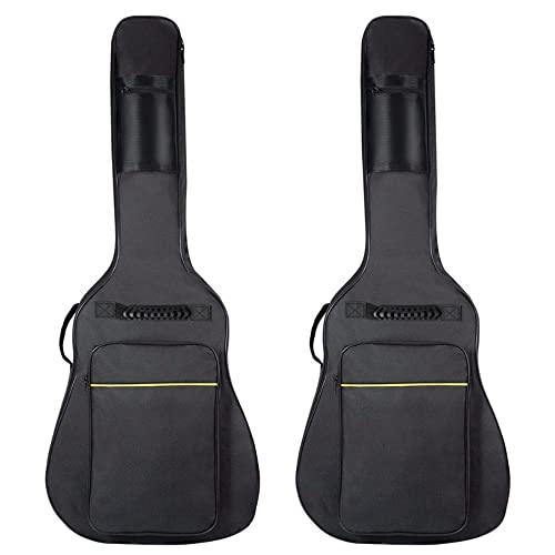 ERTYUI Lot de 2 housses de guitare 96,5 cm, 101,6 cm, 104,1 cm, housse de guitare électrique Oxford étanche, deux poches, pour guitare acoustique classique, ukulélé, guitare basse, Noir , Classique - Les Beatles, Paul McCartney, John Lennon, RIngo Starr, George Harrison ERTYUI Lot de 2 housses de guitare 96,5 cm, 101,6 cm, 104,1 cm, housse de guitare électrique Oxford étanche, deux poches, pour guitare acoustique classique, ukulélé, guitare basse, Noir , Classique