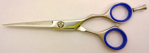5" Professional Hair Dressing Cutting Barber Scissors Shears MAGNUM Titanium Free Rings