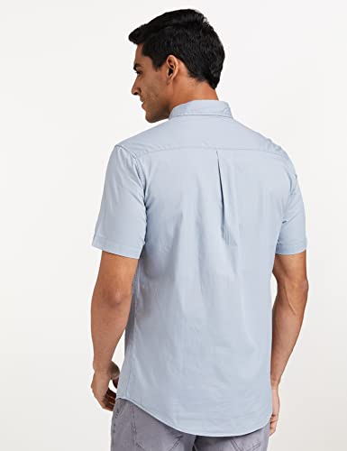 Image of Amazon Brand - Symbol Men's Cotton Shirt | Casual | Plain | Half Sleeve | Summer - Regular Fit (Available in Plus Sizes)
