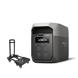 EcoFlow DELTA 3 Max ポータブル電源 2048Wh+ボータブル電源用キャリーカート 2048Wh 大容量 3000W定格出力(瞬間最大6000W) 10ポート出力