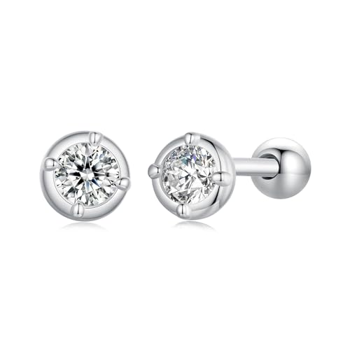 Boucles d'oreilles diamant de laboratoire éclat durable serti clos