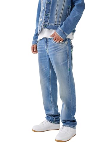 True Religion Men's Ricky Double Raised Super T Flap Straight Jean3