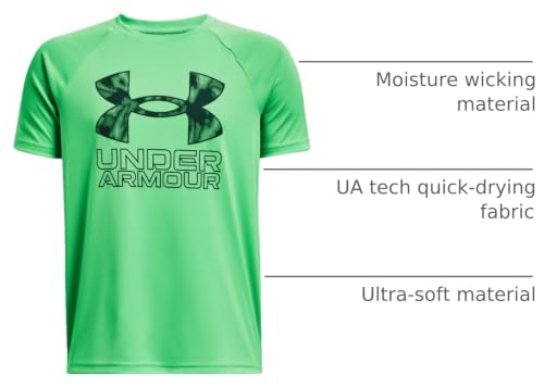 Image of Under Armour Boys' Tech Hybrid Printed Fill Short-Sleeve T-Shirt