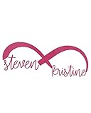 Customized Two Name Infinity Loop Vinyl Decal - Personalized Bumper Sticker, Husband Wife Girlfriend Boyfriend Decal