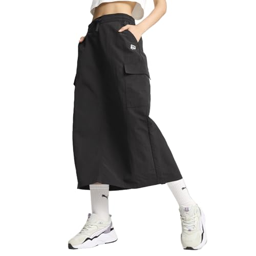 PUMA Womens Downtown Cargo Midi Skirt Casual Casual - Black