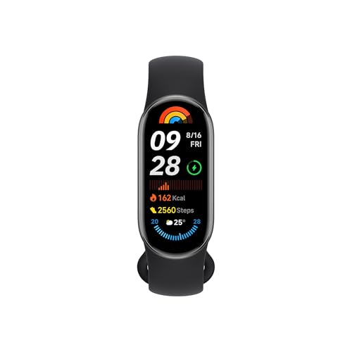 xiaomi smart band 9 global version 2024 16234 amoled display  233 mah battery  up to 21 days of battery life  over 150 workout modes  bt 54  50m water resistant - midnight black