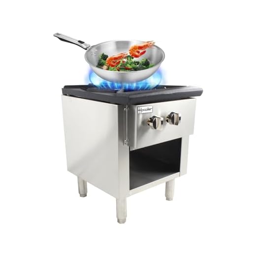 Hipopller Single Stock Pot Stove, Commercial 18" Heavy Duty Burner Natural and Propane Gas Hot Plate, Stainless Steel Indoor Outdoor Countertop Restaurant Cooking Equipment - 90000 BTU