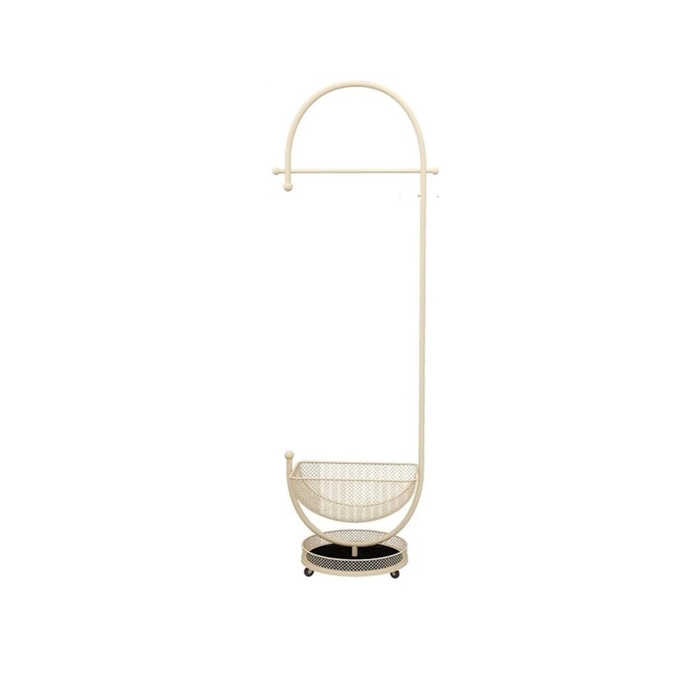 AILIUXIAOYAN Coat Rack Freestanding Bedroom Clothes Rack with Wheels, Portable Coat Stand for Home Living Room Storage, Floor Standing Coat Hat Hanger