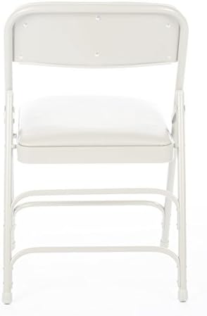 Miniatura 5 de Silla plegable tapizada de vinilo serie XL (paquete de 4) – Asiento y respaldo acolchados resistentes de 1.25 pulgadas de grosor, triple apoyo,