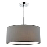  Suspension Ronda gris doux et chrome poli 3 ampoules