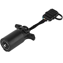 Qiilu Trailer Plug Adapter, 7 Pin Round to 4 and 5 Flat Blade Trailer Connector Trailer Adapter for Caravan Towbar 7 Pin to 4 Pin