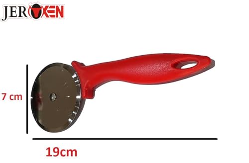 Image of Brand Stainless Steel Handle Pizza Cutter - Sharp and Durable Kitchen Essentia Sandwich & Pastry Cake Cycle Cutter, Sharp, Wheel Type Cutter, Pack of 1 (Plastic Handle, 1)