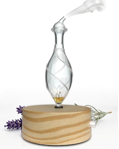 ArOmis AROMATHERAPY Wood and Glass Essential Oil Diffuser - Solum Lux Vitis - Aromatherapy Diffuser - Essential Oil Nebulizer