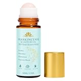 Frankincense and Castor Oil - de ricino de 50 ml con cuarzo rosa, hidratante facial prensado en frío, líneas finas y hormonales, para cara, cuello, abdomen