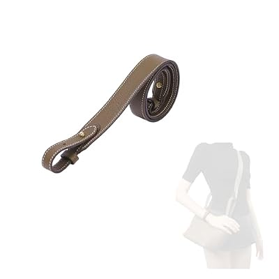 DGAZ Tracolla in pelle TC per Hermes Picotin/Lindy/Evelyne, fatta a mano, tracolla sostituibile (2,8 cm di larghezza, 50 cm di lunghezza, grigio Etoupe (borchie dorate)