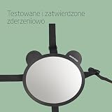 Maxi-Cosi Lusterko Tylne, Lusterko do Fotelika 360° Regulowane, Szerokokątny Widok, Łatwe w Montażu, Testowane i Zatwierdzone, Dla Niemowląt, Dzieci i Maluchów, Kolor Czarny