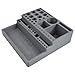 Fly Tying Tool Organizer Desktop Storage Rack Holder for Fly Tying Supplies Equipment Materials PETG Multi-Hole Bench Stand Gray 18x18x5.2cm 290g