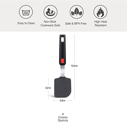 Image of Trifecta Kitchen Silicone Turner Wide Pancake Spatula Pizza Peel Kitchen Utensil Nonstick Cookware Kitchen Flipper for Cooking and Baking((M) Pack of 1)