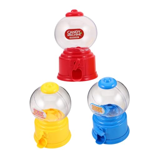 Cabilock 3pcs Mini Candy Machine Gumballs Candy Dispenser Boys and Girls Vending Machine Portable Snack Box for Celebrations