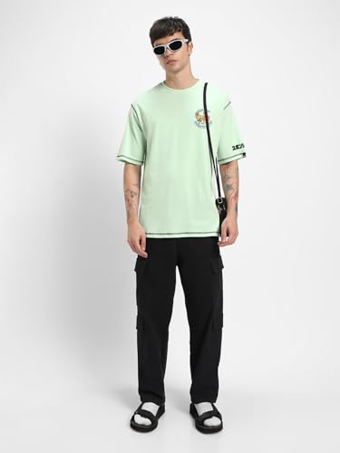 Image of Bewakoof Men's Graphic Print Oversized Fit T-Shirt
