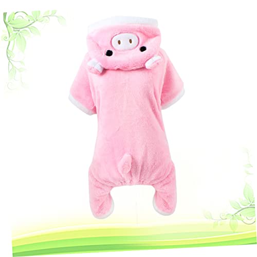 Disfraz para perro divertido de cerdito talla M rosa miniatura 3