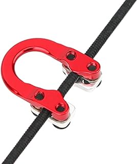 HRCHCG Archery Compound Bow D Loop Aluminum U Ring Buckle D Rope Hunting Shooting Bow and Arrow Accessories D Loop use with Bow Release (Red)