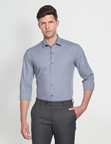 Image of Arrow Men Slim fit Cotton Checked Long Sleeves Cutaway Collar Shirt