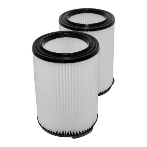 2-Pack Ridgid Vacs Filter Vf4000 Compatible with Standard Wet/dry Shop Vac 5 Gallons and Larger Vacuum Cleaner, Replacement Vf4000 filter. Also fits Craftsman and Husky Cover