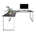 Produktbild hjh OFFICE 830088 Eckschreibtisch 180x180 WORKSPACE XL I Graphit/Silber Schreibtisch mit großer Arbeitsfläche, Stahlgestell