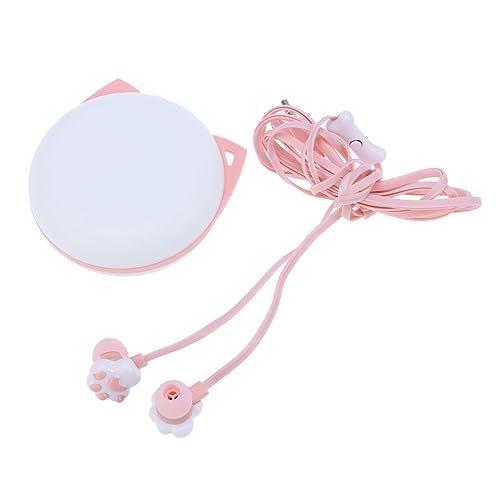 HEMOTON auriculares niños infantiles con Cable Garras de Gato Lindo Caja de Almacenaje