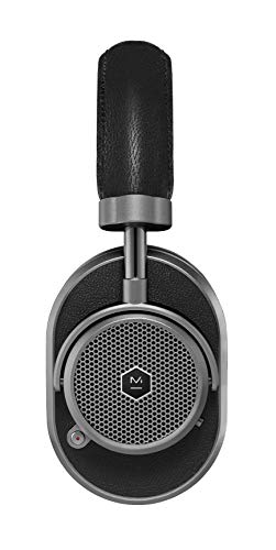 Image of Master & Dynamic MW65 Active Noise-Cancelling (Anc) Wireless Headphones - Bluetooth Over-Ear Headphones with Mic - Gunmetal / Black Leather