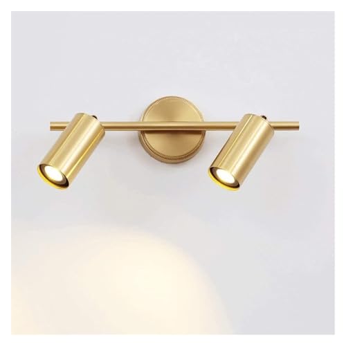 Image of ITOSUI Light Wall Ceiling Spotlights Flush Mount Fix Track Spotlight H65 Copper Fixture with 180° Adjustable Lamp Head Display Accent Spot Lighs for Dining Room Kitchen(Double Head)