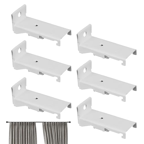 Vorhangschiene Wandmontage | Befestigungswinkel für Gardinenlaufschienen - Biegsame Flexible Halterung 6 Stück Für Haushalt Vorhangschiene Wandmontage | Befestigungswinkel für Gardinenlaufschienen - Biegsame Flexible Halterung 6 Stück Für Haushalt