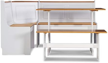 Linon Home Ardmore Accents, by Linon Kitchen Nook Set, White/Pine