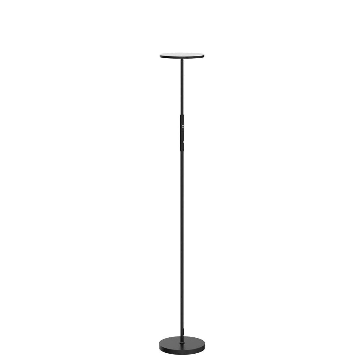OUTON Stehlampe LED Dimmbar 30W 3000Lumen, Moderne Deckenfluter Stehleuchte Stufenlos mit 4 Farbtemperaturen, Fernbedienung & Touch-Steuerung, 1H Timer für Wohnzimmer Schlafzimmer Büro, Schwarz