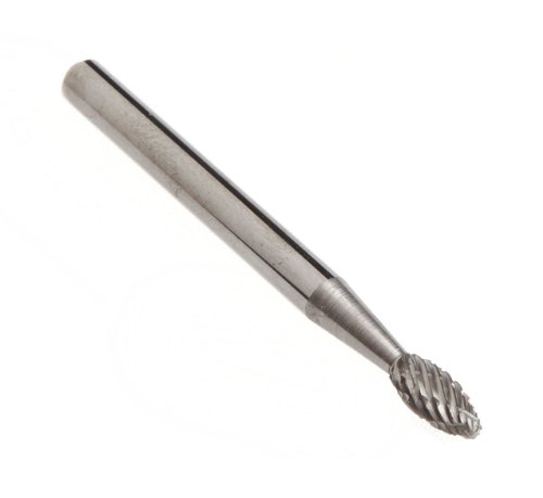 Fresa de carburo de tungsteno Forney 60137 con vástago 1/8 pulg miniatura 3