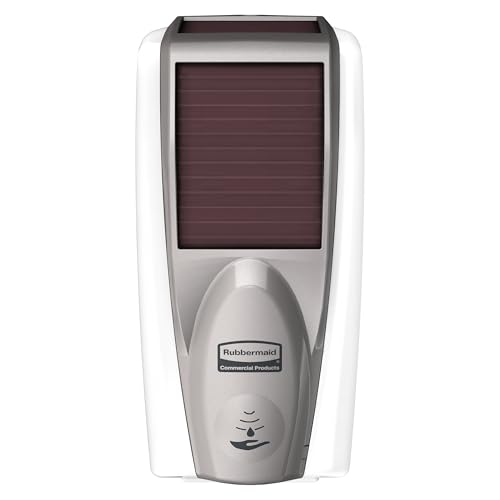 Image of Rubbermaid Commercial Products AutoFoam LumeCel Hand Soap & Sanitizer Dispenser, White /Gray Pearl, Battery Free, Powered by Indoor Light, Touchless, Wall Mount, for Restrooms in Offices