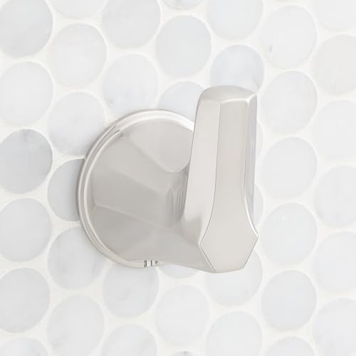 Signature Hardware 955080 Elita Single Robe Hook - Brushed Nickel