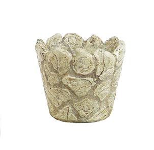 Solid Rock Stoneworks Jagged Stone Planter- 12"Tall x 15"d- Buff