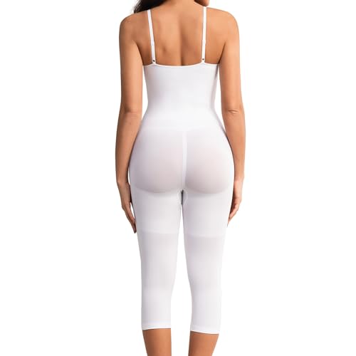 Image of Tummy Control Bodysuits Full Body Suit Shapewear One Piece Capri Jumpsuits for Women