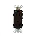 Leviton 16262-IGB 15 Amp, 125 Volt, Decora Plus Duplex Receptacle, Straight Blade, Hospital Grade, Isolated Ground, Brown