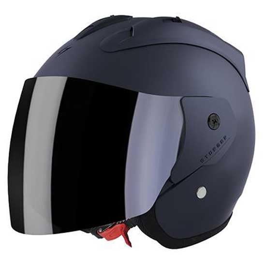 Casque Jet STORMER Sun Evo Calm Red Metal Glossy Homologué ECE 22.06 – Ajustement Précis (1 Coque/3 EPS) – Intérieur Démontable Lavable – Boucle Micrométrique – Casque Moto Scooter Confort Urbain