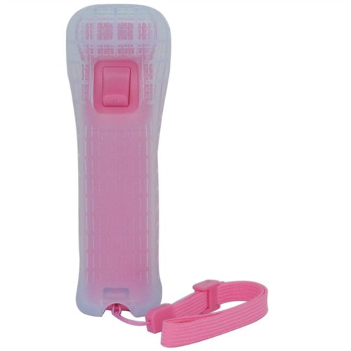 eForBuddy Remote Controller with Silicone Skin Case for Nintendo Wii, Pink