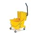 Carlisle 3690804 Commercial Mop Bucket with Side Press Wringer, 26 Quart Capacity, Yellow
