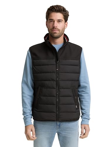 TOM TAILOR Herren 1048508 Weste, 29999 - Black, S EU – Ansicht 1