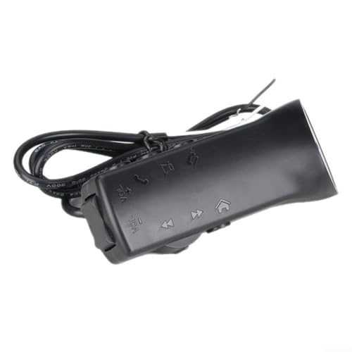 Vilgftyiet Mando a distancia para volante, control de audio multifunción para radio de coche, navegación, reproductor de DVD, plástico ABS negro