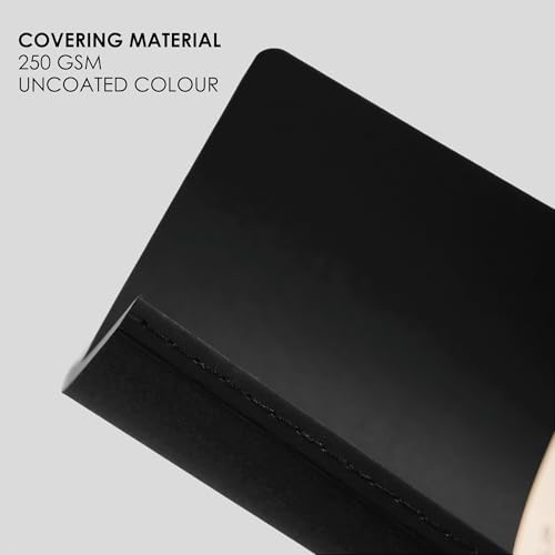 Image of myPAPERCLIP NeoBasic A5 Ruled Notebook | 192 Pages, 80 GSM, 250 GSM Soft Cover, A5 (5.83 x 8.27 in) | Black