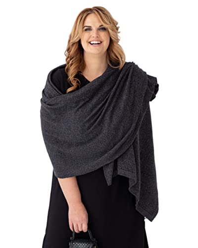 Zestt Dreamsoft Travel Scarf, Wrap And Shawl, Organic Cotton, Graphite #TOP22