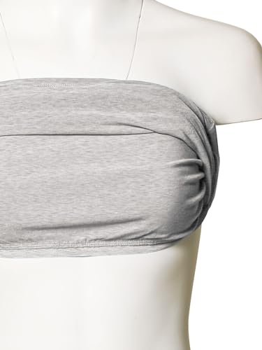 Image of MixMatchy Women's Stretchy Strapless Tube Top Y2K Bandeau Top